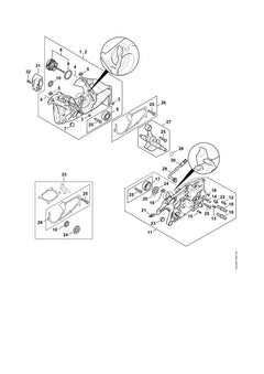 STIHL 11420202621 - Crankcase, fan side