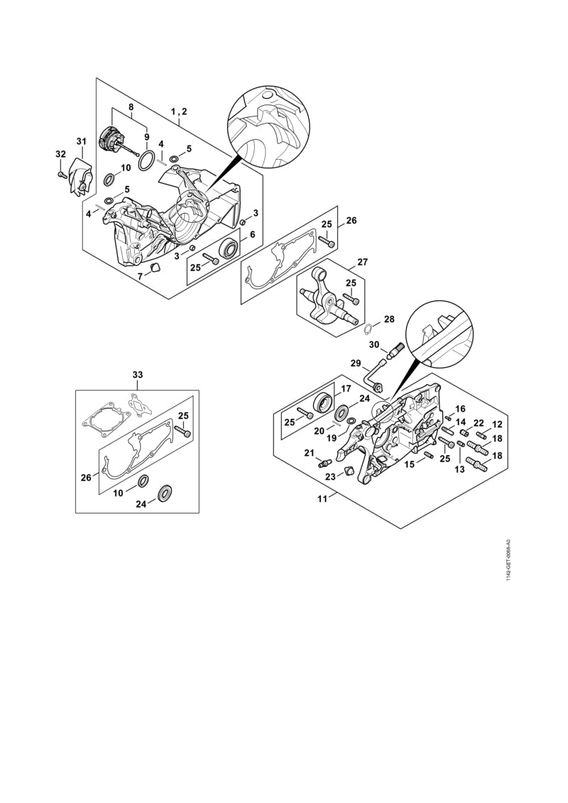 STIHL 11420300402 - Crankshaft