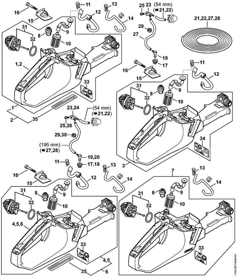 STIHL 11433500833 - Tank housing