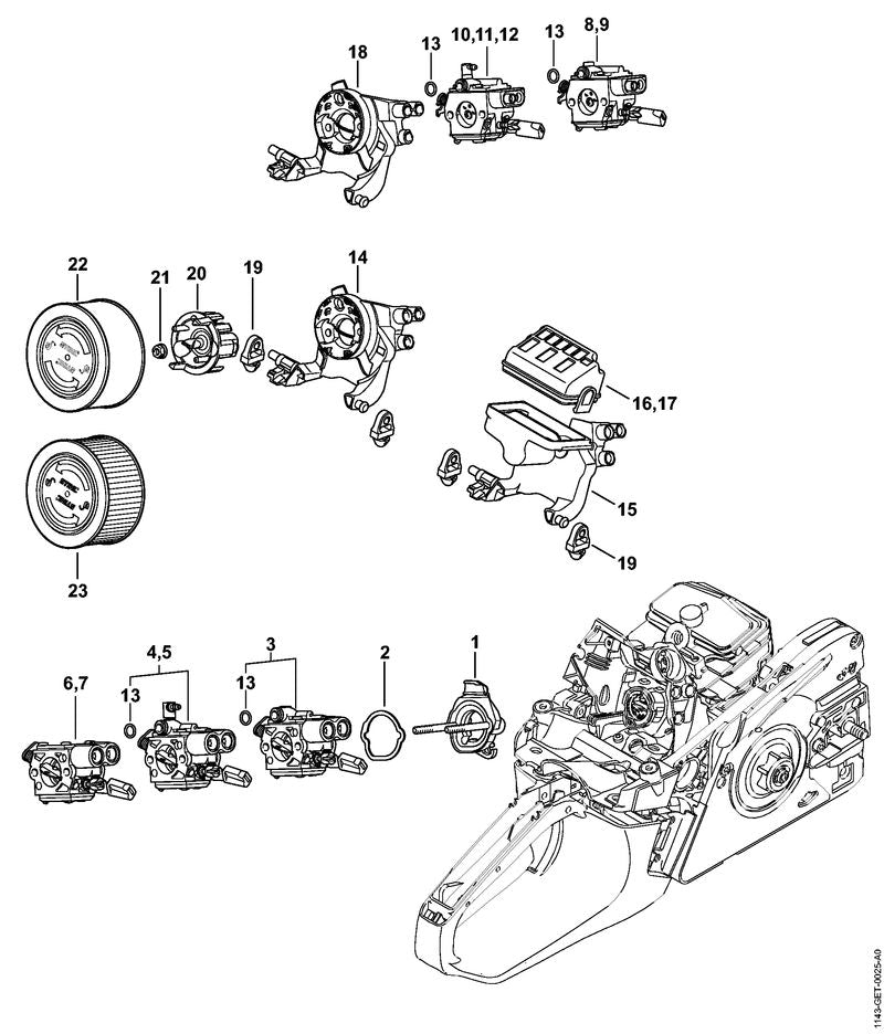 STIHL 11431200641 - Carburetor 1143/39