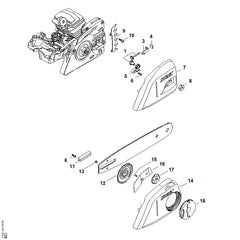 STIHL 11430071005 - Quick tensioner parts