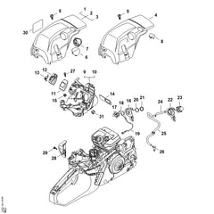 STIHL 11430800900 - Air guide shroud
