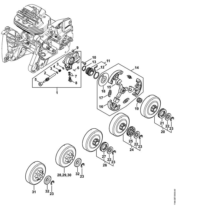 STIHL 00009975520 - Tension spring