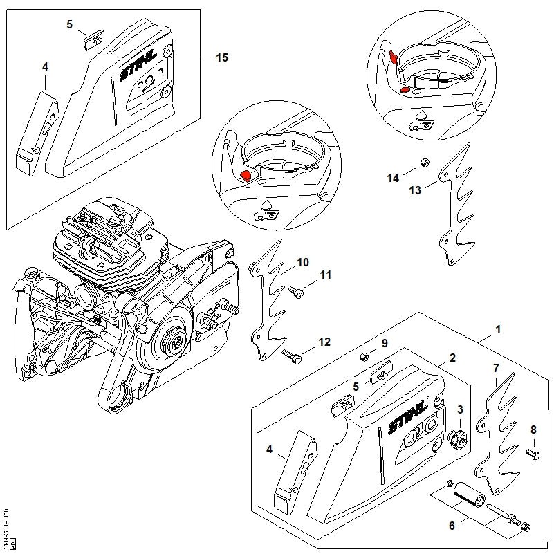 STIHL 11446401705 - Chain sprocket cover