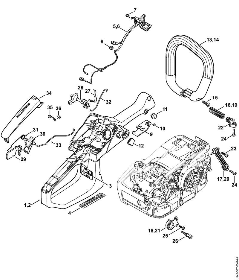 STIHL 11454421605 - Contact spring