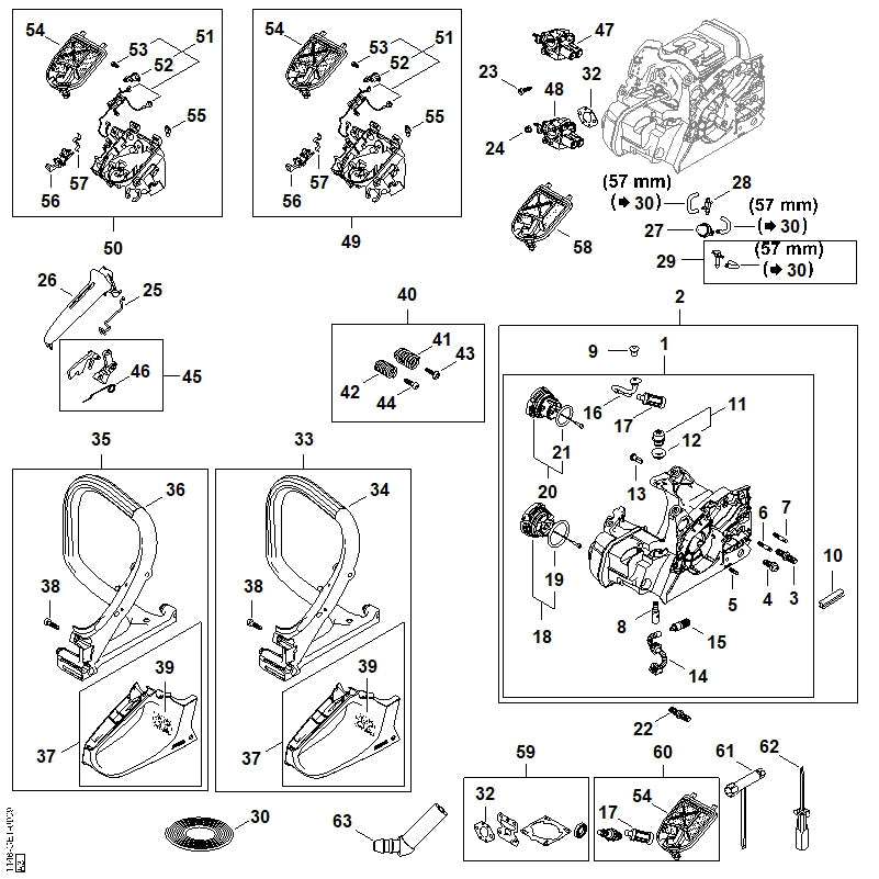 STIHL 11480203006 - Engine housing