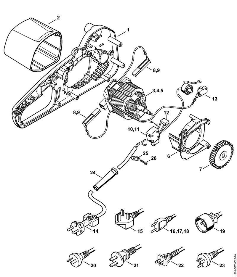 STIHL 12086021202 - Motor housing