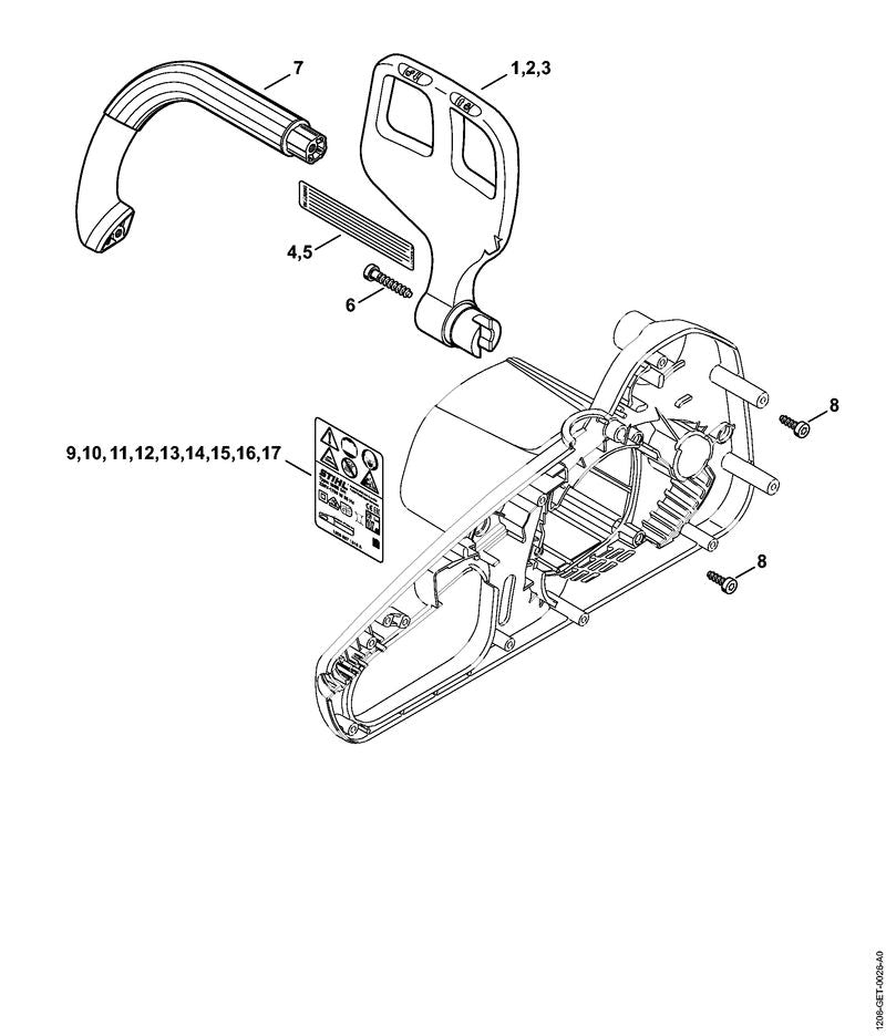 STIHL 12087911501 - handle bow