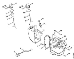 STIHL 11173500905 - Filler cap retainer