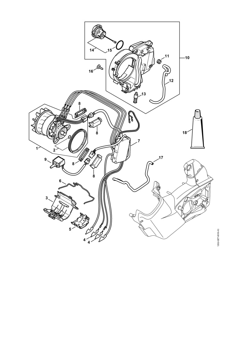 STIHL Roue à vis sans fin (OEM 1252-640-7100)