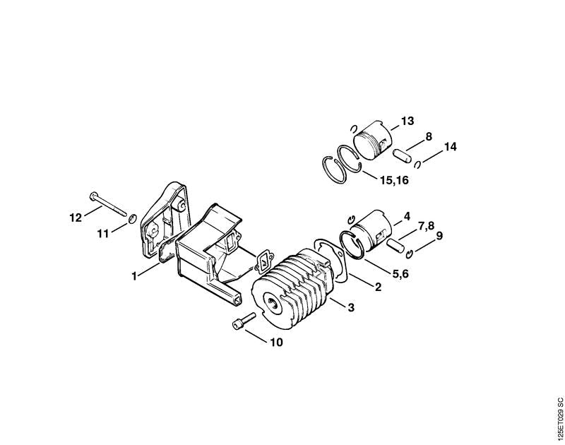 STIHL 11200343000 - Piston ring Ø 36x1.5 mm