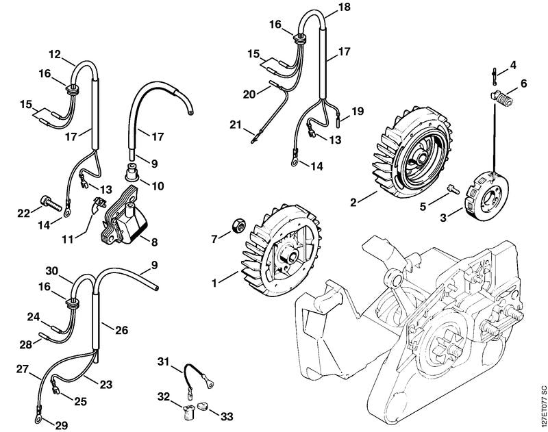 STIHL 11214403002 - Wiring harness