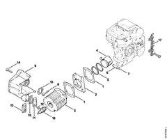 STIHL 11140343001 - Piston ring Ø 40x1.5 mm