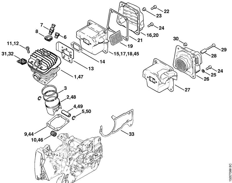 STIHL 11280302015 - Piston Ø 50 mm