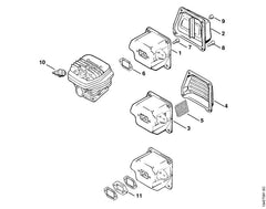 STIHL 11221450807 - Exhaust casing