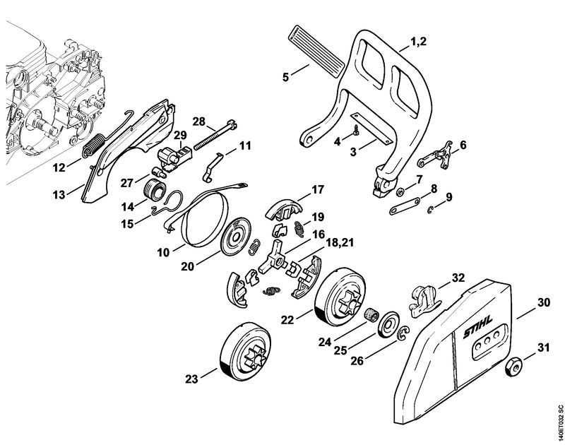 STIHL 00009550801 - Hexagon nut M8