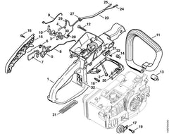 STIHL 11291852001 - Choke lever
