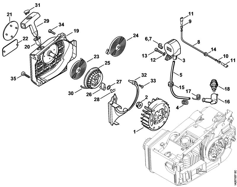 STIHL 00004001306 - Ignition module