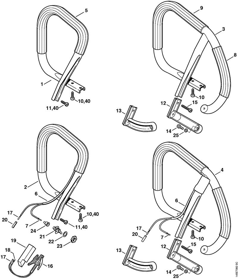 STIHL 11287903619 - Wrap around handlebar