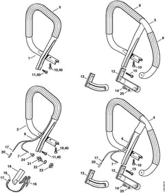 STIHL 11287903619 - Wrap around handlebar