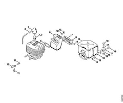STIHL 11061452900 - Muffler cover