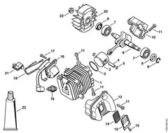 STIHL 11320212505 - Engine pan