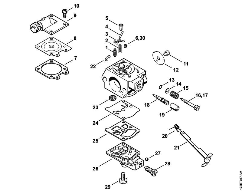 STIHL 11210071063 - Set of carburetor parts
