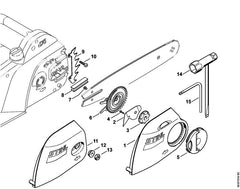 STIHL 12080071000 - Quick tensioner parts