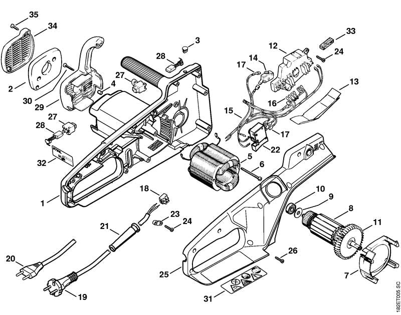 STIHL 12077910604 - Handle molding