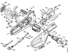 STIHL 12077910604 - Handle molding