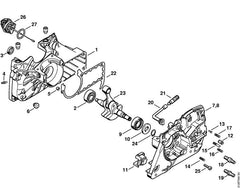 STIHL 11350202606 - Crankcase