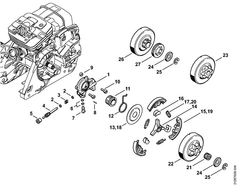 STIHL 11351602050 - Clutch