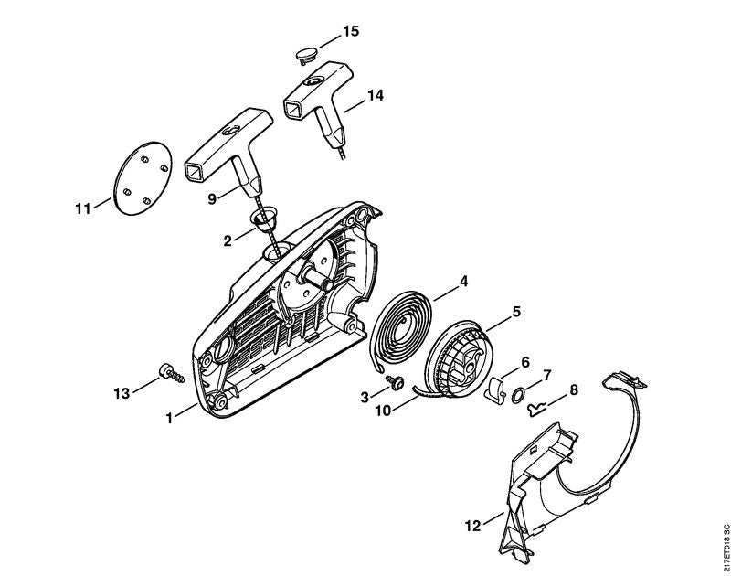 STIHL 11379671500 - Model plate MS 192 T