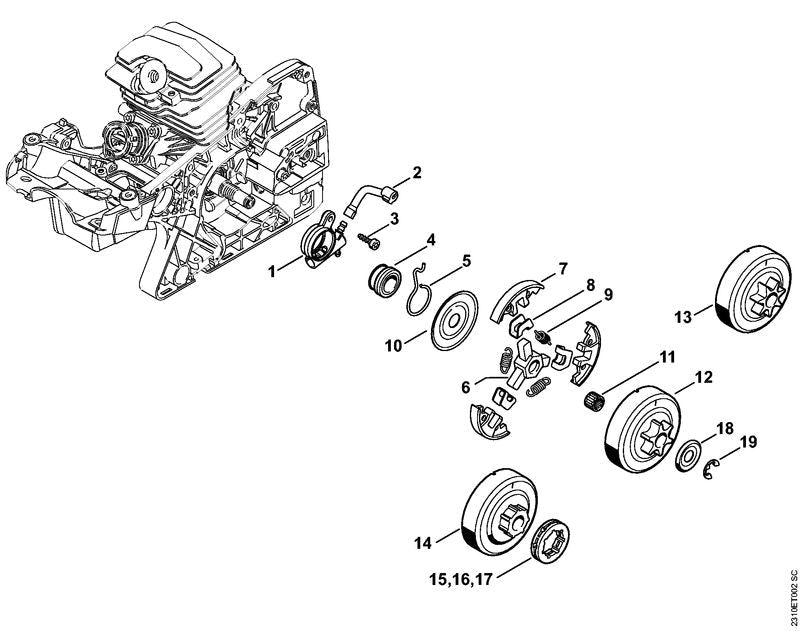 STIHL 11436403201 - Oil pump