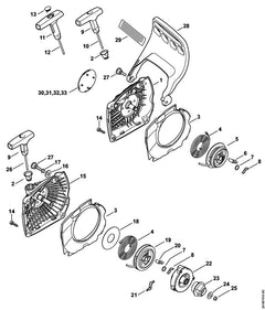 STIHL 11439671533 - Model plate MS 251 C