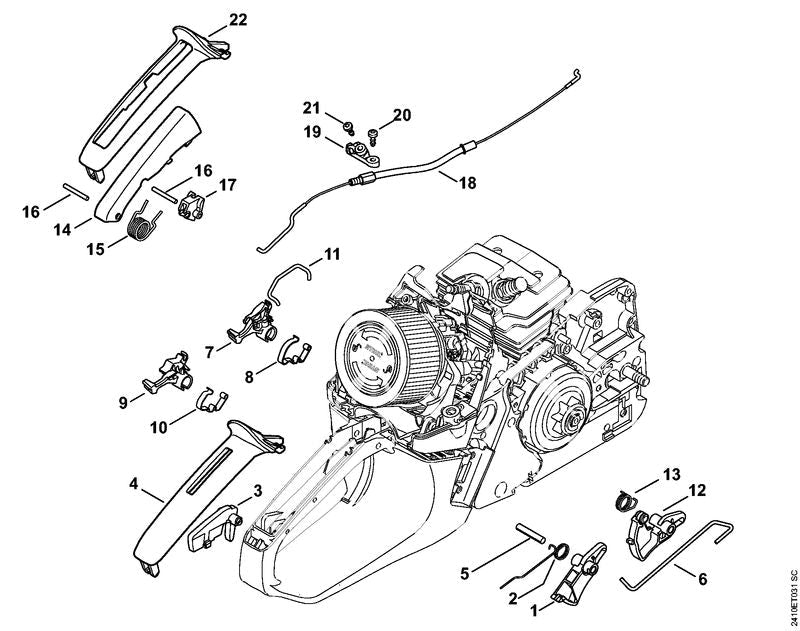 STIHL 11431602510 - Brake cable
