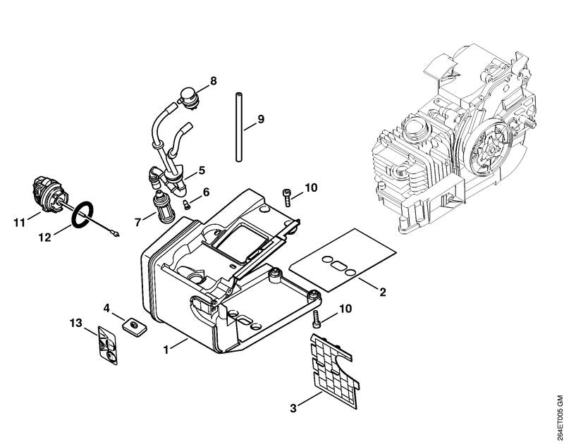 STIHL 11293500807 - Tank housing