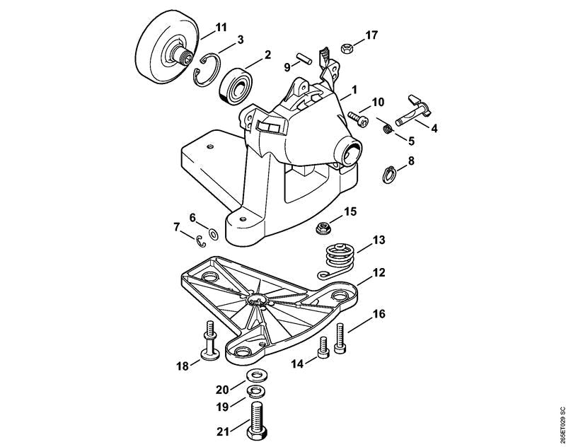 STIHL 41287904506 - Engine mounting