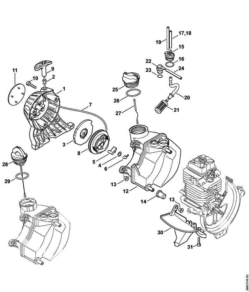 STIHL 41803500417 - Fuel tank