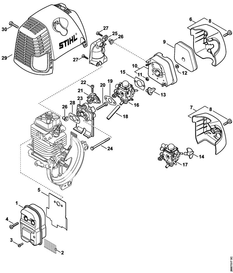STIHL 41800801602 - STIHL Capot (OEM 4180-080-1602)