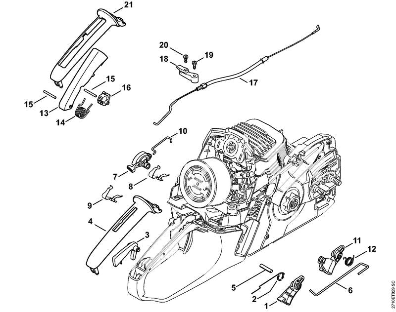 STIHL 11411820800 - Lockout lever