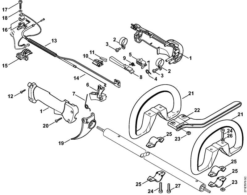 STIHL 41281801111 - Throttle cable