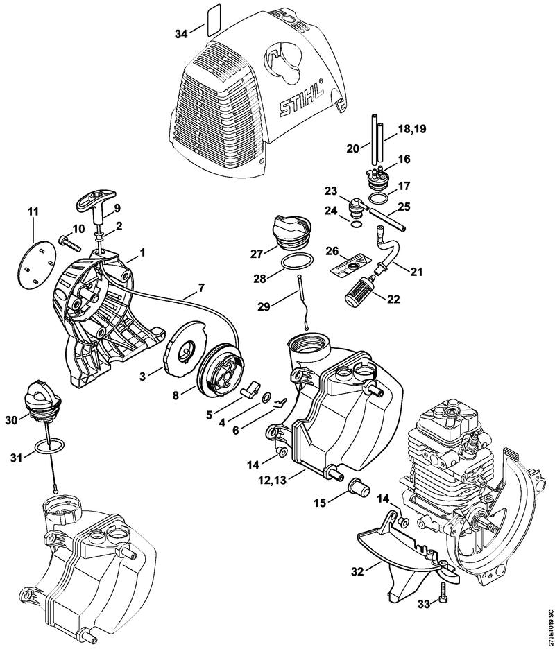 STIHL 41809671532 - Model plate FS 310