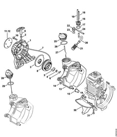 STIHL 41809671543 - Model plate FS 87 R