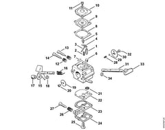 STIHL 41191223000 - Torsion spring