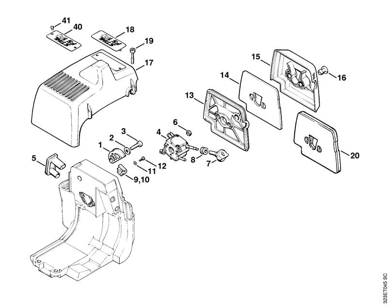 STIHL 41199671509 - Model plate FS 160