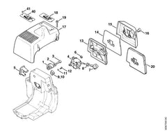 STIHL 41199671509 - Model plate FS 160