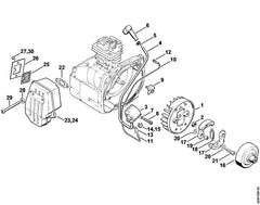 STIHL 00009980603 - Torsion spring