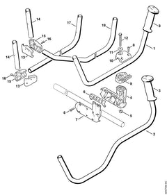 STIHL 41197901702 - Handlebar
