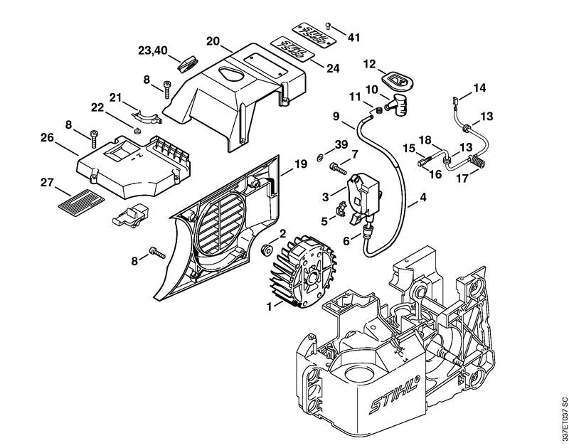 STIHL 42219671501 - Model plate TS 460